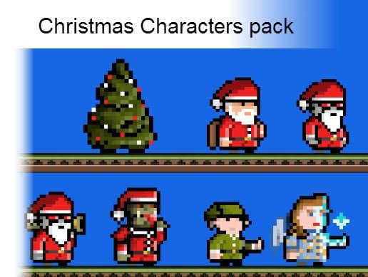 2D Christmas Characters Pack for free (unityassets4free)