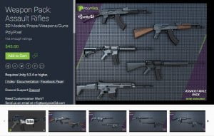 Weapon Pack: Assault Rifles for free (unityassets4free)