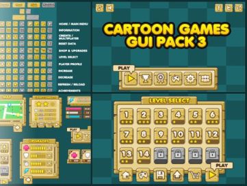 Cartoon Game GUI 3 - Page 2 of 2 - Free Download - Unity Asset Free