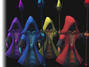 Read more about the article Stylized Mages – 8 colour variations (Low Poly)