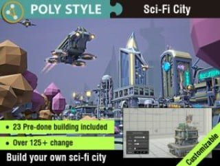 You are currently viewing POLY STYLE – Sci-Fi City Customizable Pack