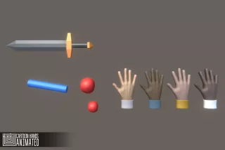 Cartoon Hands - animated - Free Download - Unity Asset Free