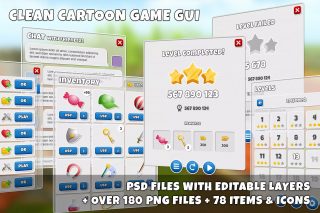 You are currently viewing Clean, cartoon 4k game GUI – over 180 PNG files!