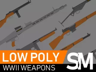 You are currently viewing Low Poly WWII Weapons