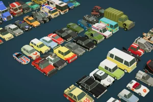 Read more about the article Cartoon Vehicles Full Pack – Low Poly Cars (80 Cars)