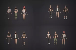 Read more about the article LOW POLY CHARACTERS CUSTOMIZABLE/MODULAR ( MALE AND FEMALE )
