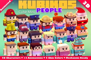 Read more about the article KUBIKOS – People 20 Animated Cube Characters
