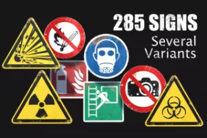 Read more about the article Hazard & Safety 285 signs collection (ISO 7010)