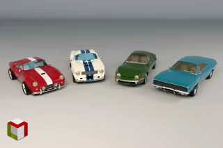 You are currently viewing Low Poly Muscle Car Pack