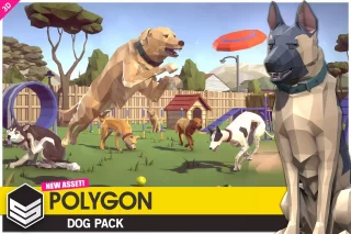 Read more about the article POLYGON – Dog Pack Low Poly 3D Art by Synty
