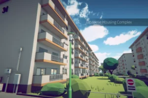 Read more about the article Low Poly Japanese Housing Complex