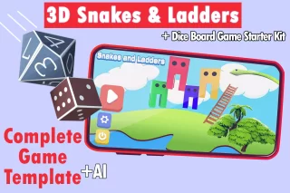 Read more about the article 3D Snakes and Ladders – Complete Game Template