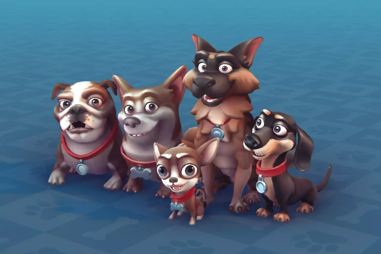 dogs-cartoon-5-characters