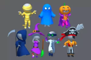 Read more about the article Hyper-Casual Characters Stickman sphere head skins vol.4 Helloween