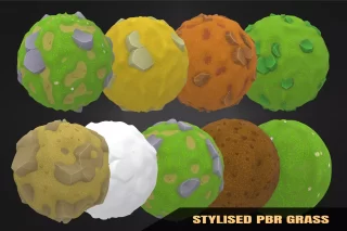 You are currently viewing Stylized Grass PBR Materials Vol 01