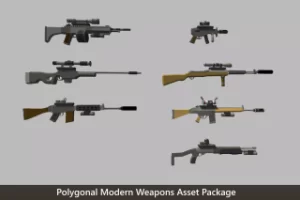 Read more about the article Polygonal Modern Weapons Asset Package
